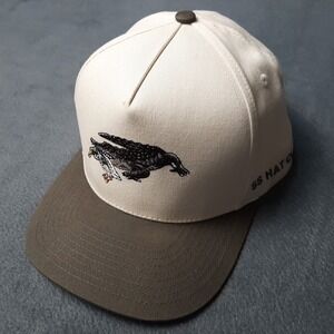Southern String Hat Cap Men One Size White Creme Snapback Trucker Gator Duck